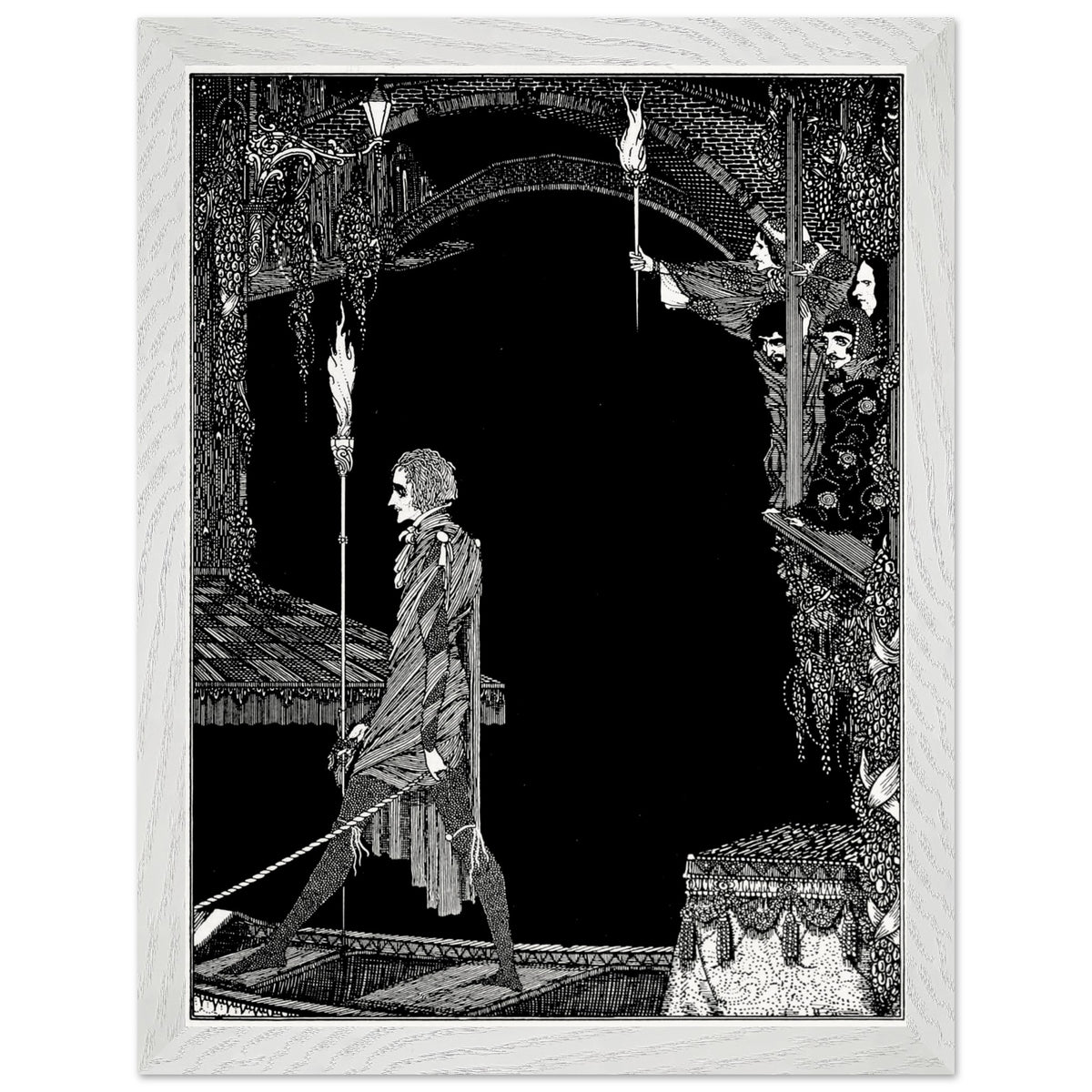 Myself No Power by Harry Clarke in a white wood frame with a thin mount