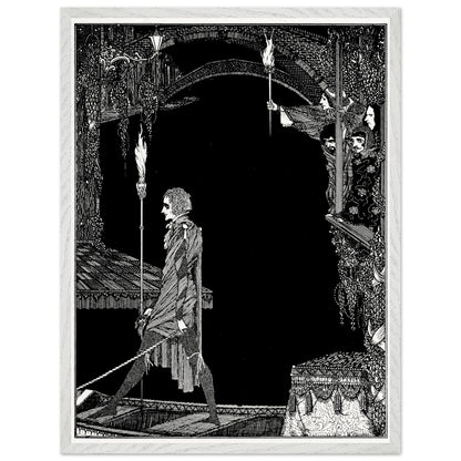 Myself No Power by Harry Clarke in a whitewashed wood frame