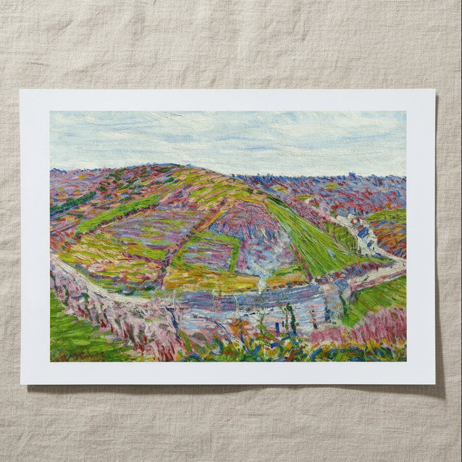 Paysage, Pont Aven by Roderic O'Conor, unframed print with white border on light linen