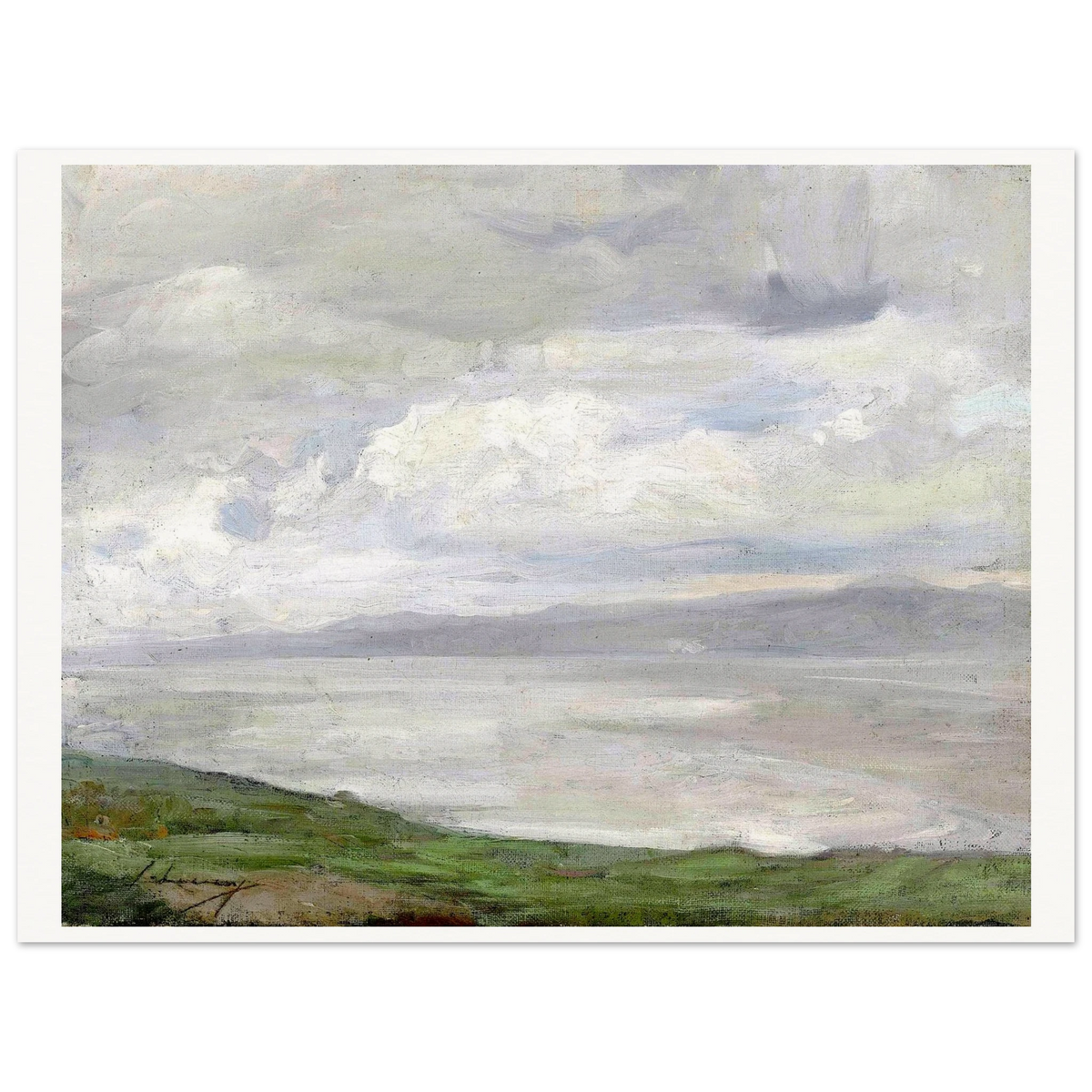 Sir John Lavery Irish coastal print — framed wall art in living room, large format