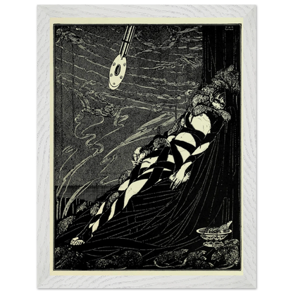 Swarmed Upon Me by Harry Clarke in a white wood frame with a cream mount