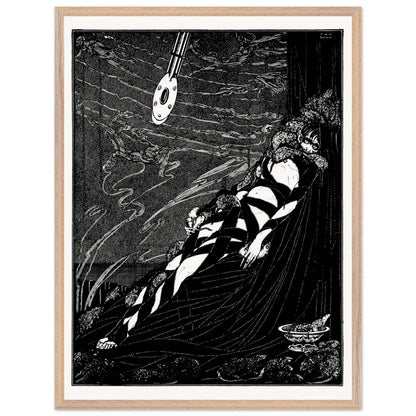 Swarmed Upon Me, Harry Clarke Poe's Tales print in a light oak frame with white mount
