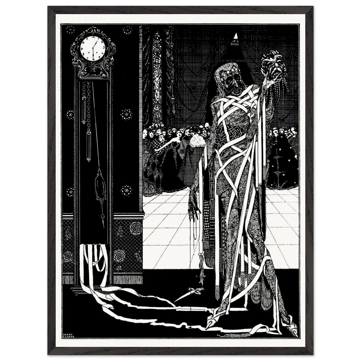 The Dagger Dropped by Harry Clarke in a black frame with a white mount
