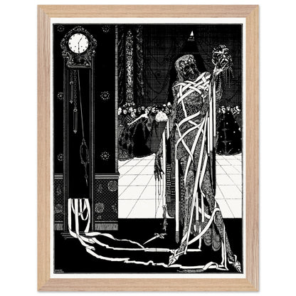 The Dagger Dropped by Harry Clarke in a natural oak frame with a white mount