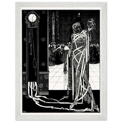 The Dagger Dropped by Harry Clarke in a white wood frame with a white mount