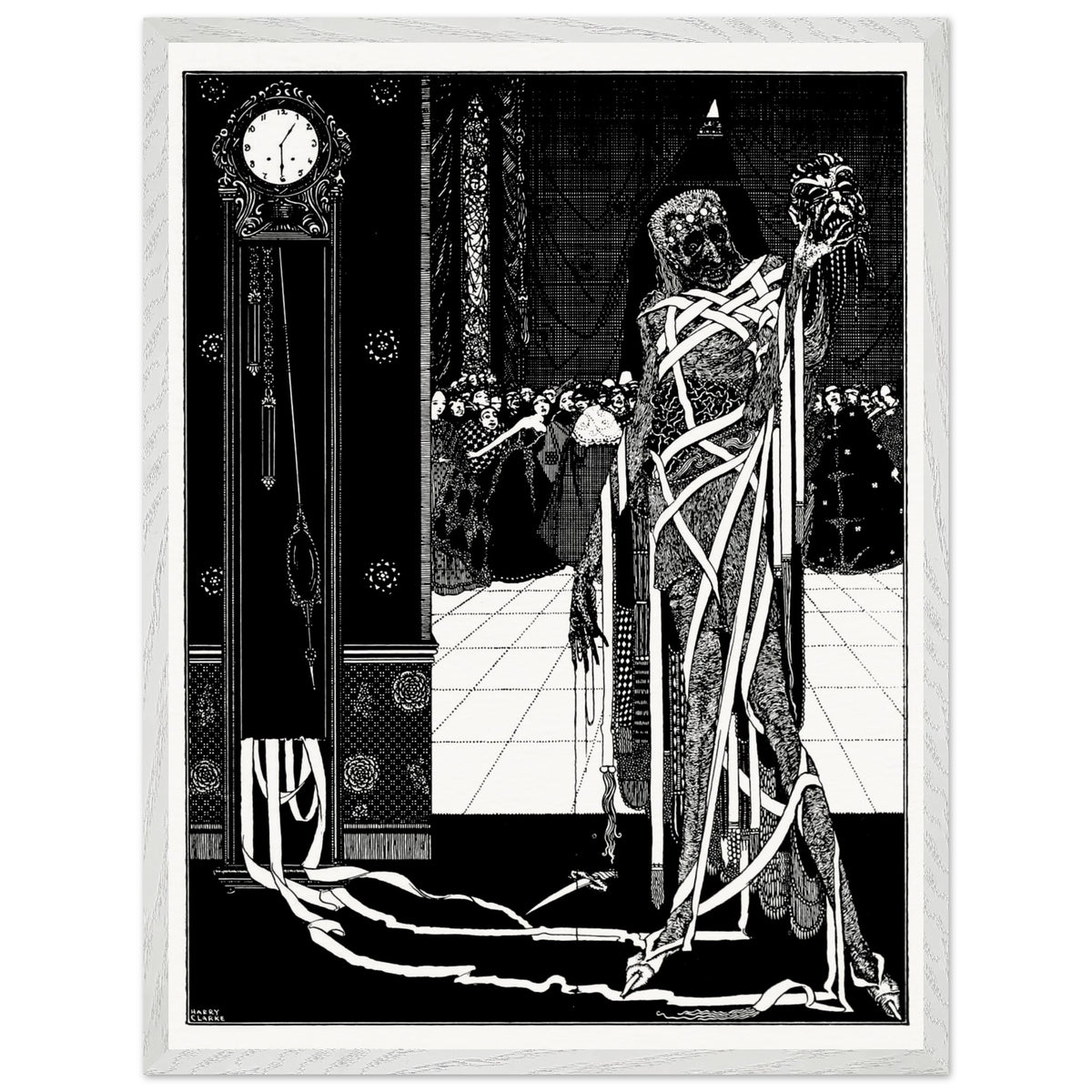 The Dagger Dropped by Harry Clarke in a whitewashed frame