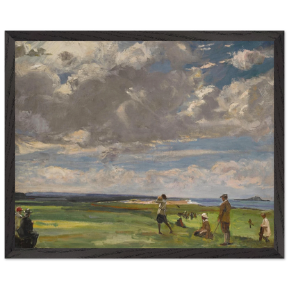 The Golf Links, North Berwick by Sir John Lavery in a dark wood frame