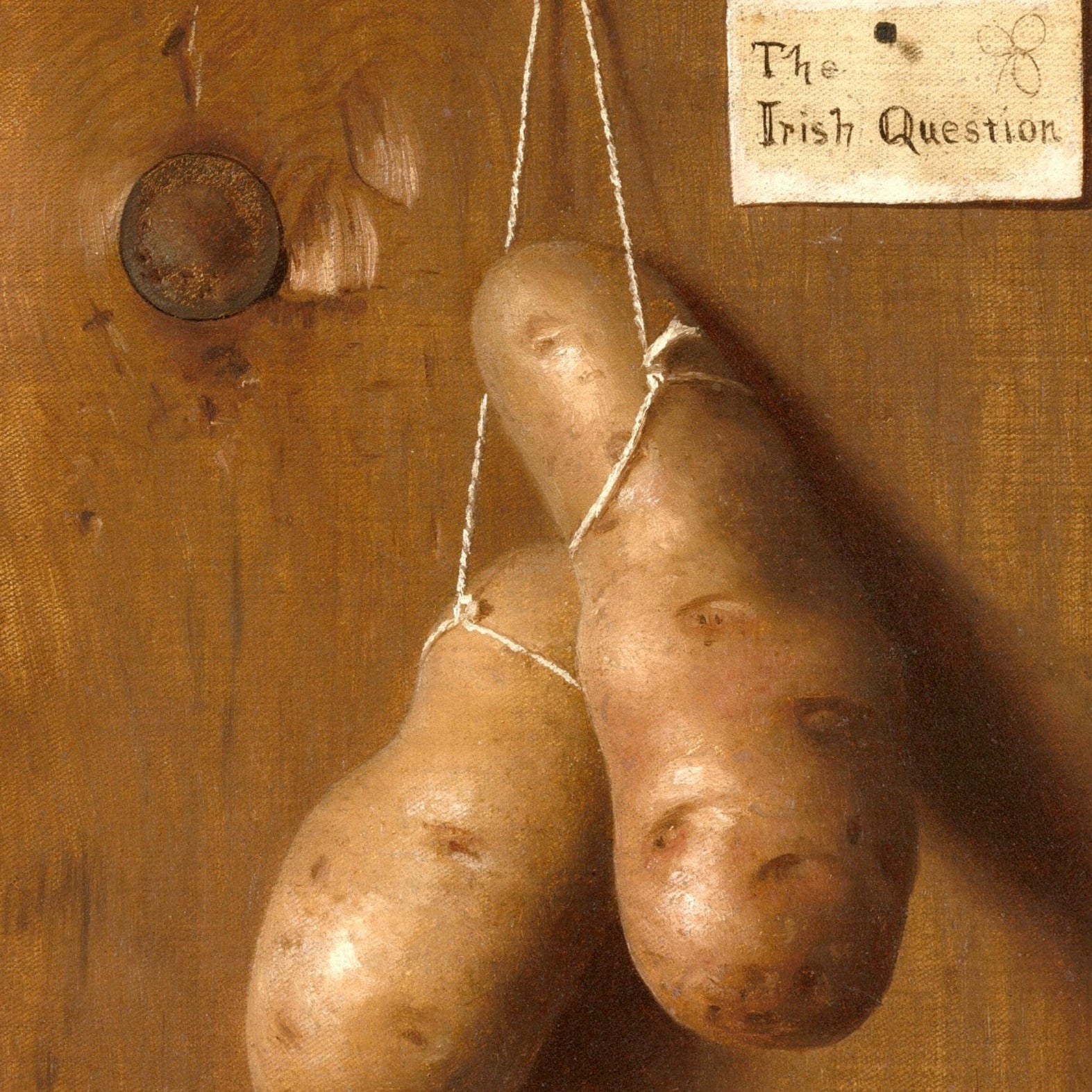 The Irish Question by De Scott Evans, 19th-century genre painting addressing Irish social themes, art print