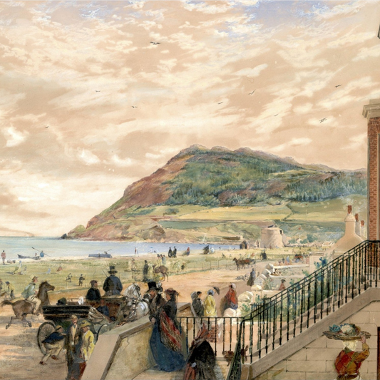 The Seafront at Bray by Erskine Nicol, Irish coastal landscape art print depicting Bray, County Wicklow, Buy Irish Art