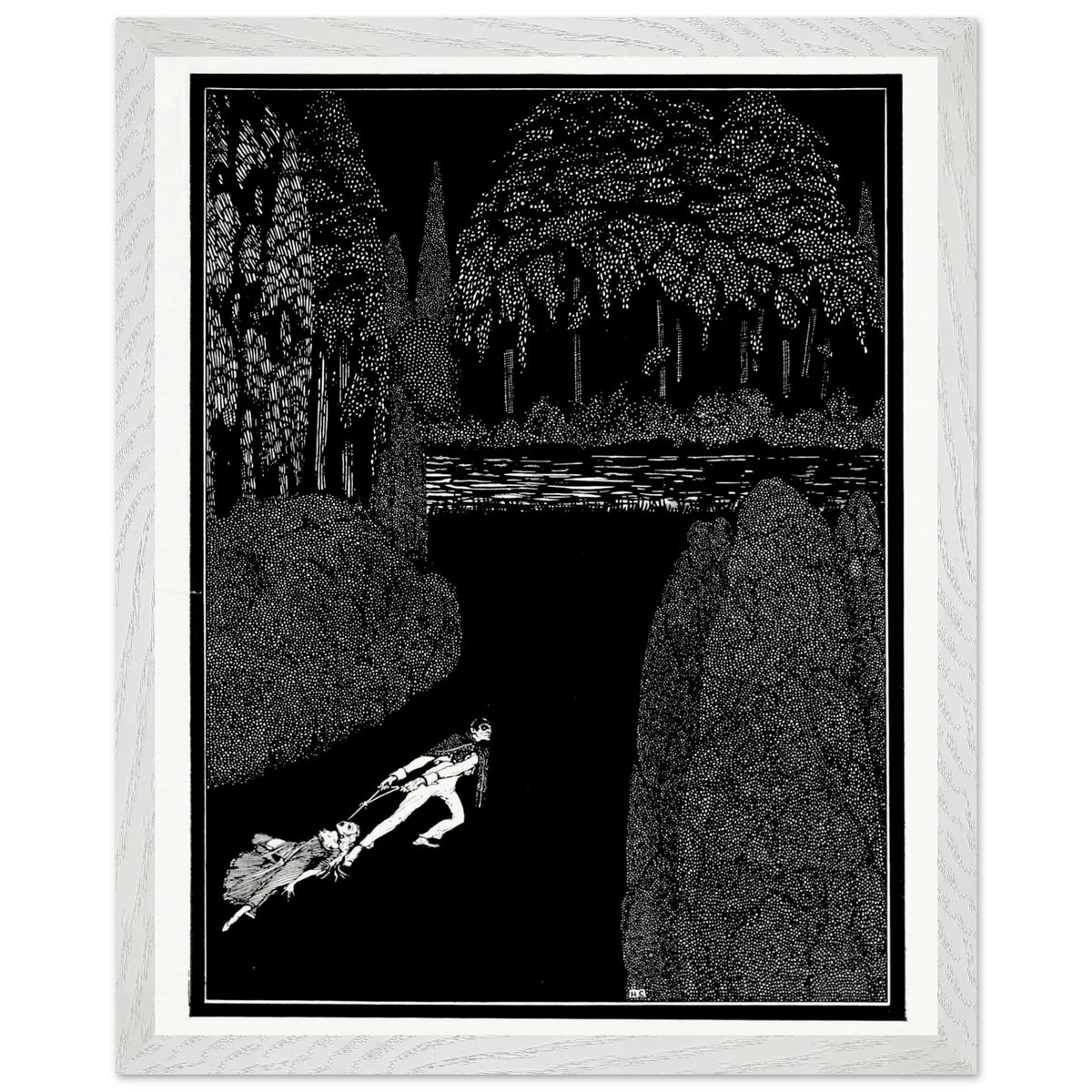 Toilsome Journey by Harry Clarke in a slim white frame with a thin white border