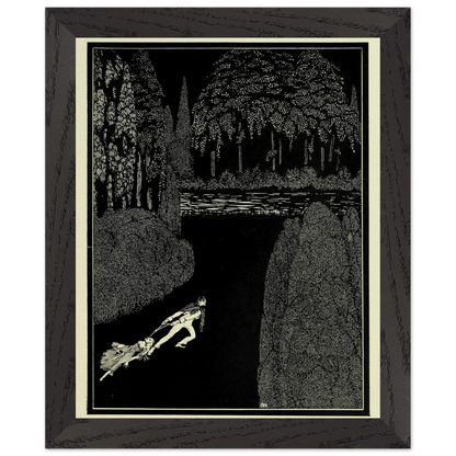 Toilsome Journey by Harry Clarke in a wide black wood frame with a cream mount