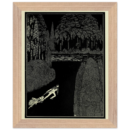 Toilsome Journey by Harry Clarke in a wide natural oak frame with a cream mount