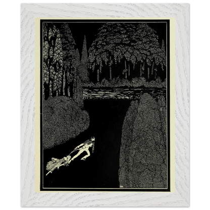 Toilsome Journey by Harry Clarke in a wide white frame with a cream mount