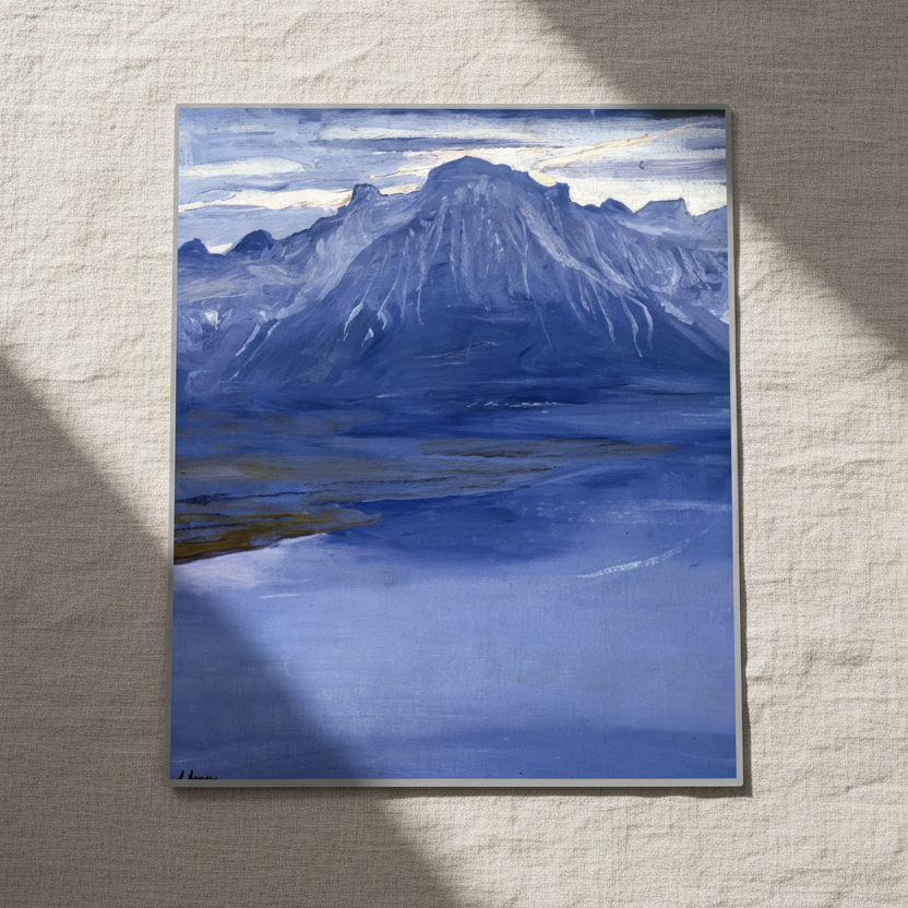 Twilight, Lake Geneva by Sir John Lavery unframed print on textured paper in soft window light