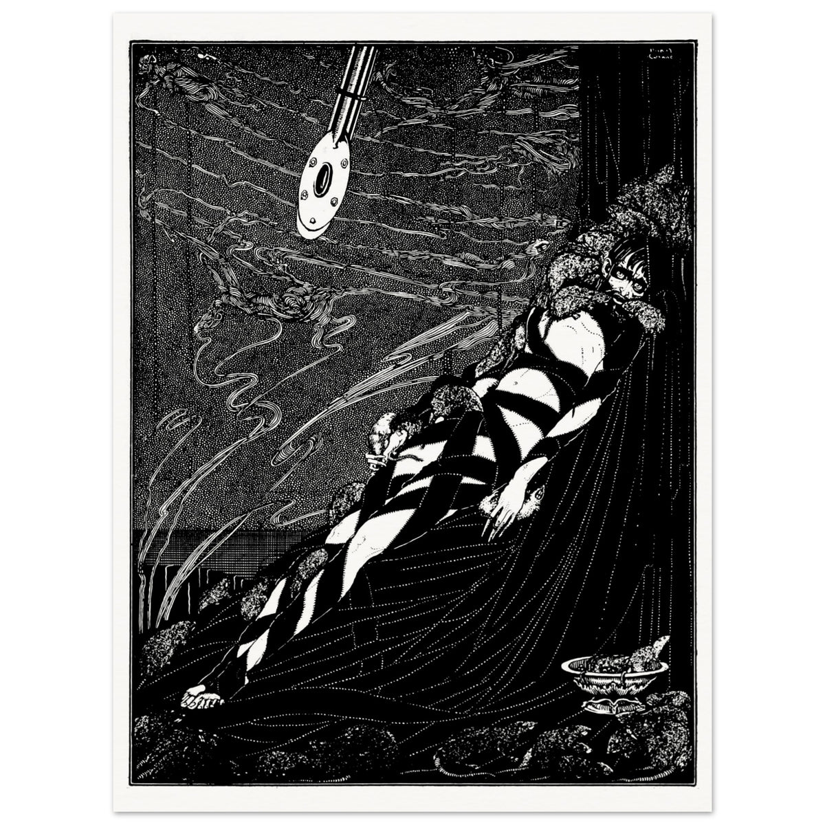 Unframed print of Swarmed Upon Me by Harry Clarke with a white border