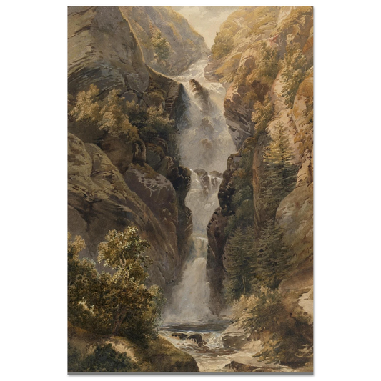 unframed reproduction of Esna Larach Glenariff Waterfall by Henry Newton from the National Gallery of Ireland Collection