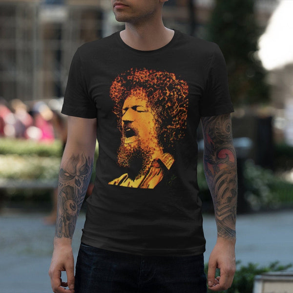 Luke Kelly T- Shirt - High quality unique wearable art, designed by independent Irish artists.